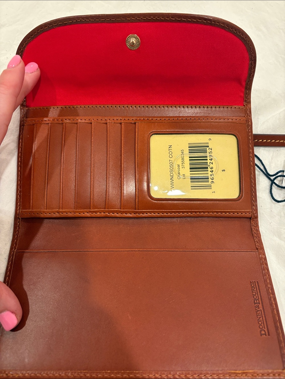 Dooney & Bourke Green Multi Plaid Leather-Trim Wallet - Picture 4 of 8